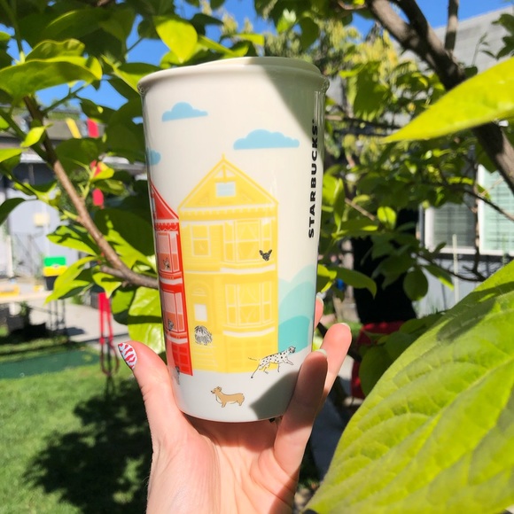 NWT STARBUCKS San Francisco Ceramic Tumbler 12oz - Picture 3 of 8